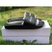 BALENCIAGA LOGO LEATHER SLIP-ON SANDALS BLACK 72ZE-C328