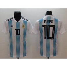 Argentina 10 Messi Home 2018 FIFA World Cup Thailand Soccer Men Jersey
