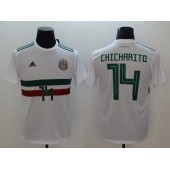 Mexico 14 Chicharito Away 2018 FIFA World Cup Thailand Soccer Men Jersey