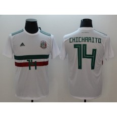 Mexico 14 Chicharito Away 2018 FIFA World Cup Thailand Soccer Men Jersey