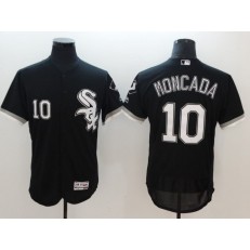 MLB Chicago White Sox 10 Yoan Moncada Black Flexbase Men Jersey