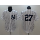 MLB New York Yankees 27 Giancarlo Stanton No Name White Cool Base Men Jersey