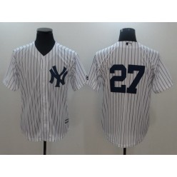 MLB New York Yankees 27 Giancarlo Stanton No Name White Cool Base Men Jersey