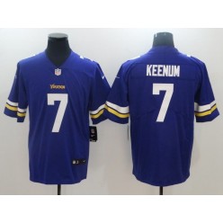 Men Nike Minnesota Vikings 7 Case Keenum Purple Vapor Untouchable Limited NFL Jersey