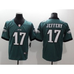 Men Nike Philadelphia Eagles 17 Alshon Jeffery Midnight Green Vapor Untouchable Limited NFL Jersey