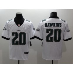 Men Nike Philadelphia Eagles 20 Brian Dawkins White Vapor Untouchable Limited NFL Jersey