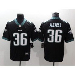 Men Nike Philadelphia Eagles 36 Jay Ajayi Black Vapor Untouchable Limited NFL Jersey