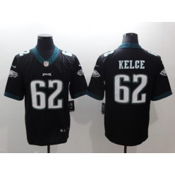 Men Nike Philadelphia Eagles 62 Jason Kelce Black Vapor Untouchable Limited NFL Jersey