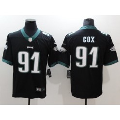 Men Nike Philadelphia Eagles 91 Fletcher Cox Black Vapor Untouchable Limited NFL Jersey