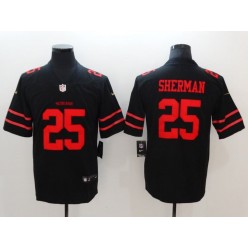 Men Nike San Francisco 49ers 25 Richard Sherman Black Vapor Untouchable Limited NFL Jersey