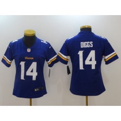Women Nike Minnesota Vikings 14 Stefon Diggs Purple Vapor Untouchable Limited NFL Jersey