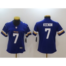 Women Nike Minnesota Vikings 7 Case Keenum Purple Vapor Untouchable Limited NFL Jersey
