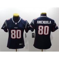 Women Nike New England Patriots 80 Danny Amendola Navy Vapor Untouchable Limited NFL Jersey