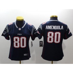 Women Nike New England Patriots 80 Danny Amendola Navy Vapor Untouchable Limited NFL Jersey