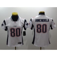 Women Nike New England Patriots 80 Danny Amendola White Vapor Untouchable Limited NFL Jersey