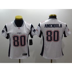 Women Nike New England Patriots 80 Danny Amendola White Vapor Untouchable Limited NFL Jersey
