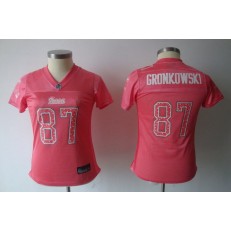 Women Nike New England Patriots 87 Rob Gronkowski Pink Static NFL Jersey