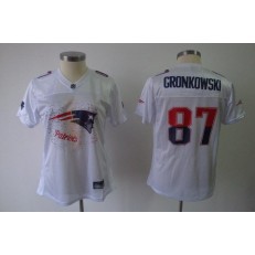 Women Nike New England Patriots 87 Rob Gronkowski White 2011 Fem Fan NFL Jersey