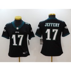 Women Nike Philadelphia Eagles 17 Alshon Jeffery Black Vapor Untouchable Limited NFL Jersey