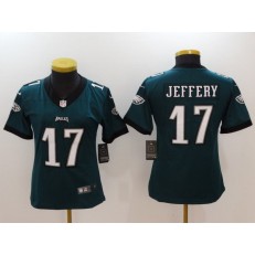 Women Nike Philadelphia Eagles 17 Alshon Jeffery Midnight Green Vapor Untouchable Limited NFL Jersey