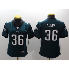 Women Nike Philadelphia Eagles 36 Jay Ajayi Midnight Green Vapor Untouchable Limited NFL Jersey