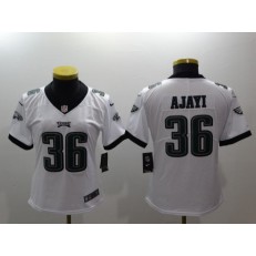 Women Nike Philadelphia Eagles 36 Jay Ajayi White Vapor Untouchable Limited NFL Jersey