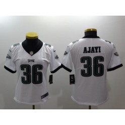 Women Nike Philadelphia Eagles 36 Jay Ajayi White Vapor Untouchable Limited NFL Jersey