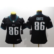 Women Nike Philadelphia Eagles 86 Zach Ertz Black Vapor Untouchable Limited NFL Jersey