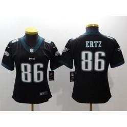 Women Nike Philadelphia Eagles 86 Zach Ertz Black Vapor Untouchable Limited NFL Jersey