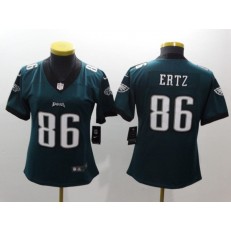 Women Nike Philadelphia Eagles 86 Zach Ertz Midnight Green Vapor Untouchable Limited NFL Jersey