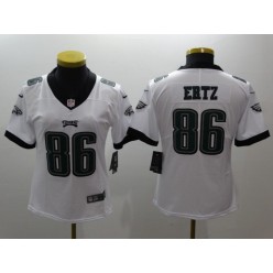 Women Nike Philadelphia Eagles 86 Zach Ertz White Vapor Untouchable Limited NFL Jersey