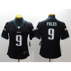 Women Nike Philadelphia Eagles 9 Nick Foles Black Vapor Untouchable Limited NFL Jersey