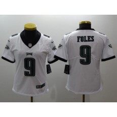 Women Nike Philadelphia Eagles 9 Nick Foles White Vapor Untouchable Limited NFL Jersey