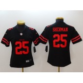 Women Nike San Francisco 49ers 25 Richard Sherman Black Vapor Untouchable Limited NFL Jersey