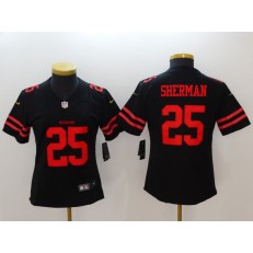 Women Nike San Francisco 49ers 25 Richard Sherman Black Vapor Untouchable Limited NFL Jersey