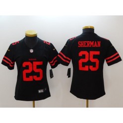 Women Nike San Francisco 49ers 25 Richard Sherman Black Vapor Untouchable Limited NFL Jersey