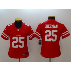 Women Nike San Francisco 49ers 25 Richard Sherman Red Vapor Untouchable Limited NFL Jersey