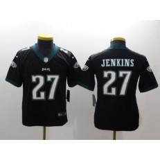 Youth Nike Philadelphia Eagles 27 Malcolm Jenkins Black Vapor Untouchable Limited NFL Jersey