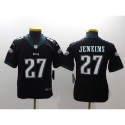 Youth Nike Philadelphia Eagles 27 Malcolm Jenkins Black Vapor Untouchable Limited NFL Jersey