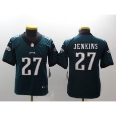 Youth Nike Philadelphia Eagles 27 Malcolm Jenkins Midnight Green Vapor Untouchable Limited NFL Jersey