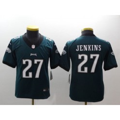 Youth Nike Philadelphia Eagles 27 Malcolm Jenkins Midnight Green Vapor Untouchable Limited NFL Jersey