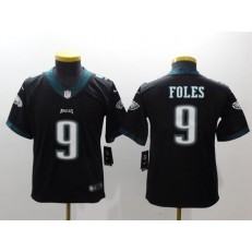 Youth Nike Philadelphia Eagles 9 Nick Foles Black Vapor Untouchable Limited NFL Jersey
