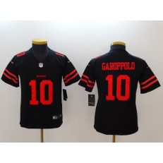 Youth Nike San Francisco 49ers 10 Jimmy Garoppolo Black Vapor Untouchable Limited NFL Jersey