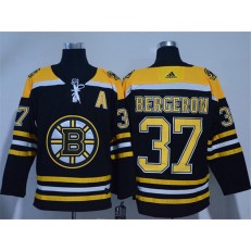 Adidas Boston Bruins 37 Patrice Bergeron Black Home Authentic Stitched NHL Jersey
