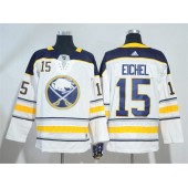 Adidas Buffalo Sabres 15 Jack Eichel White Road Authentic Stitched NHL Jersey
