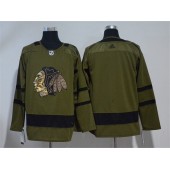 Adidas Chicago Blackhawks Blank Green Salute to Service Stitched NHL Jersey