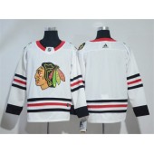 Adidas Chicago Blackhawks Blank White Road Authentic Stitched NHL Jersey