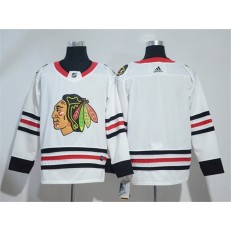 Adidas Chicago Blackhawks Blank White Road Authentic Stitched NHL Jersey