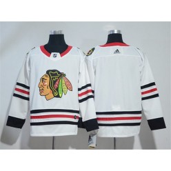 Adidas Chicago Blackhawks Blank White Road Authentic Stitched NHL Jersey