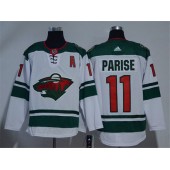 Adidas Minnesota Wild 11 Zach Parise White Road Authentic Stitched NHL Jersey